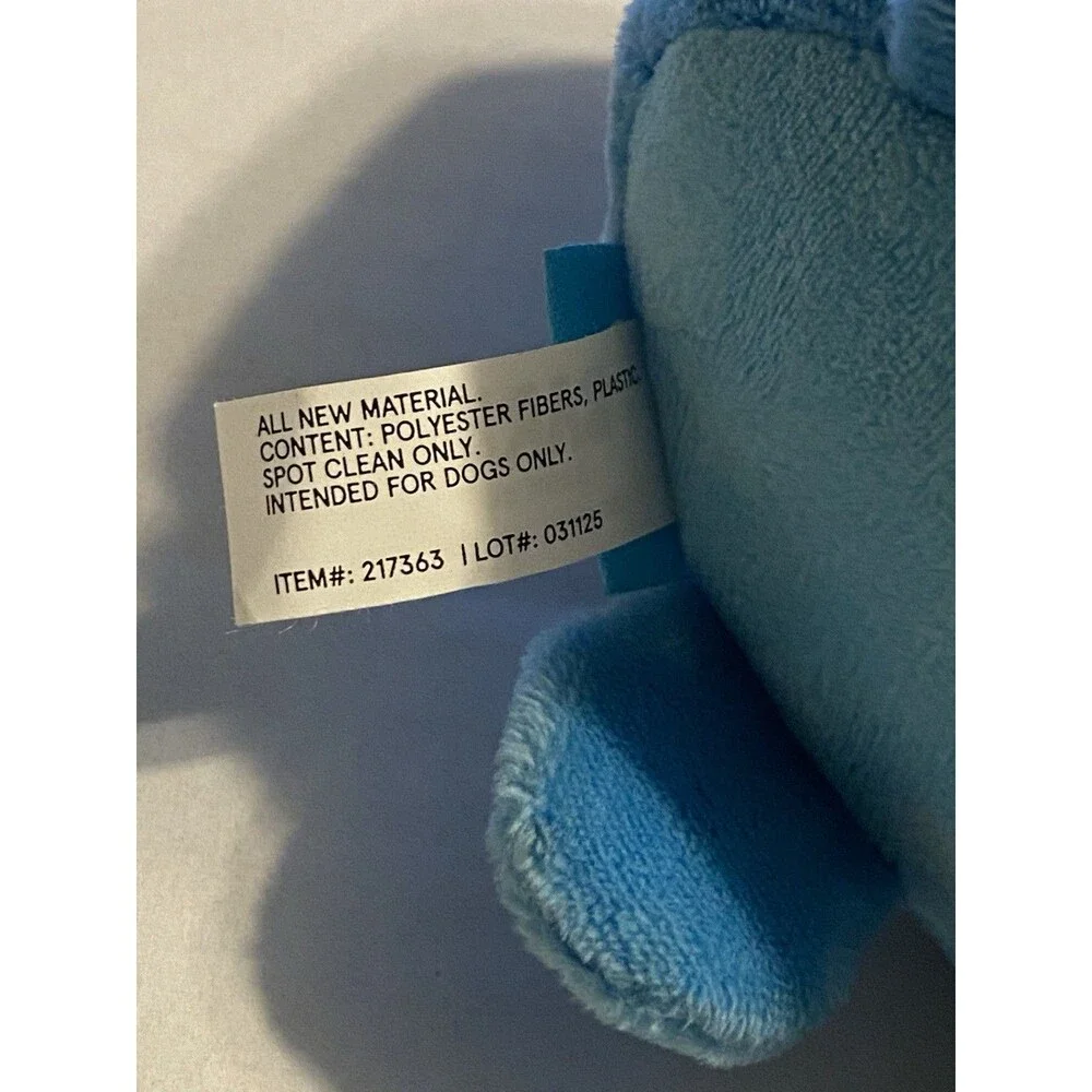 Bark Box Blue African Elephant Dog Toy Large Squeak Crinkle 8